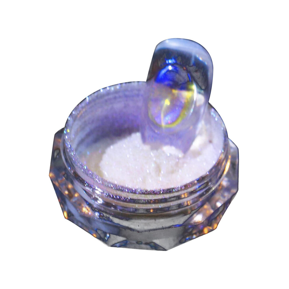 Nail Powder Chrome Pigment with Ice Shimmer Effect for Nail Art and Craft Decoration