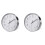 2X Premium Silver Wall Clock, Wall Decoration, Modern Silent Wall Clock for Home Office Kitchen (25cm, Silver) 1