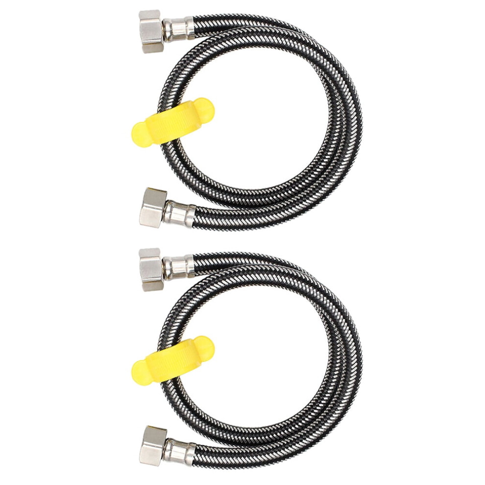 Sink Faucet Stainless Steel Hose Connector Braided Hoses Water Taps Heater 2 Pcs 9149926294078