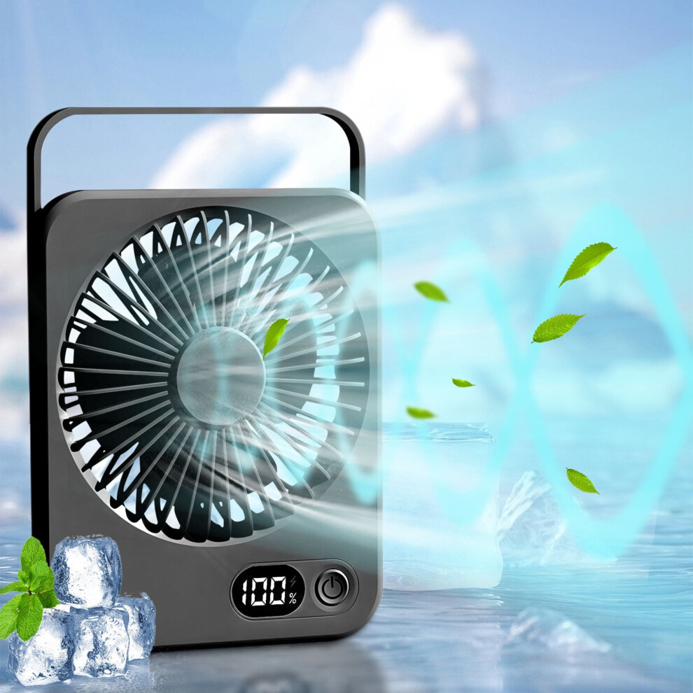 Yanhaigong Portable Handheld Fan, Rechargeable Ultra-Thin Folding Fan Compatible With Usb Charging, High Wind & Ultra-Quiet 9149926294221