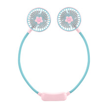Luckky Portable Neck Fan, 360 Free Rotation, and Lower Noise Strong Airflow Headphone Design for Sport, Office, Home, Outdoor, Travel, etc(Pink)