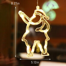 Christmas Indoor Window Light Decoration, Backdrop String Lights for Outdoor Indoor Home Bedroom Wedding Party Holiday Wall