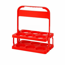 Uanit Portable 6-Hole Cup Holder Carrier, Foldable Drink Delivery Carrier with Handle, Reusable Plastic Cup Holder for Big Cups