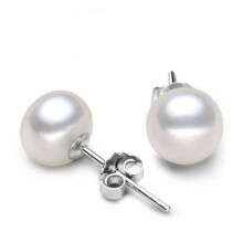 925 Sterling Silver Pearl Earrings Studs Set Hypoallergenic Small Stud Earrings Lightweight Shiny Earrings Studs for Women Girls