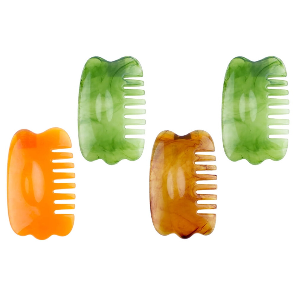 Massage Comb Hairdressing Scalp Massager Massaging Tools Handheld Massagers Natural 4 Pcs