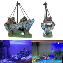 Ship Boat View Aquarium Rockery Hiding Cave Tree Fish Tank Ornament Decoration Home Essentials