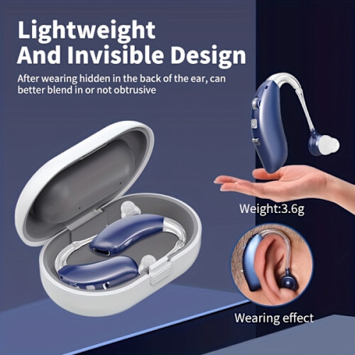Rechargeable Digital Hearing Aid For Elderly Blue 2