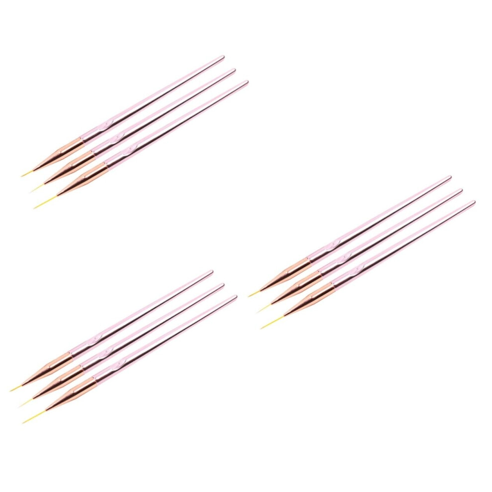 Nail Art Brushes Set with Precision Tip and Soft Nylon Bristles for Professional Manicure Detailing