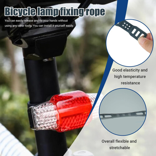 5Pcs Bike Light Mount with Adjustable Silicone Strap, Elastic Handlebar Grip for Flashlight, Phone, Speaker 2