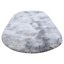 Ruhiku GW Ultra Soft Fluffy Oval Rug, Small Shaggy Bedroom Carpet, Non-Shedding Kids Room Throw Rug, Modern Home Decor