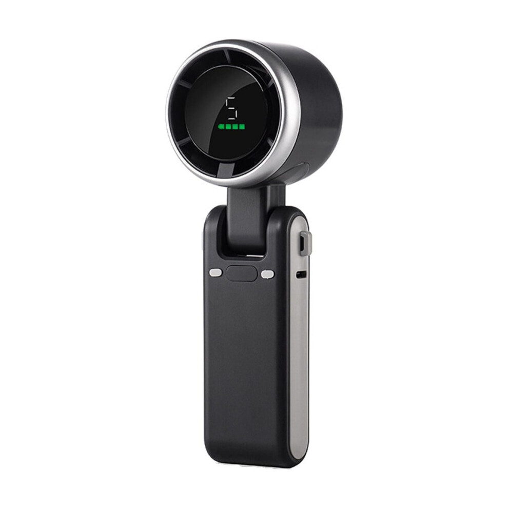 Poaug Portable Fan 5000Mah Battery, 5 Speeds, Usb Rechargeable, Foldable Mini Fan 50000Rpm, Compatible With Personal Use, Grey 9058772558855
