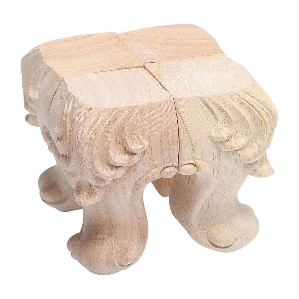 Gongxipen 4Pcs Retro Household Furniture Legs Table Feet European Style Wood Carving Sofa Legs 9058772560896