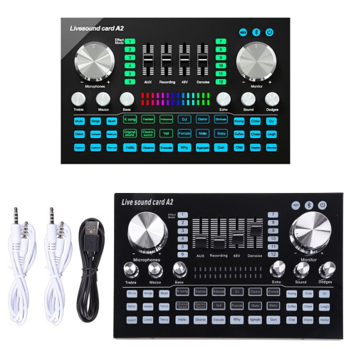 Stereo Sound Audio Mixer Multi-Purpose Audio Interface for Recording Live Stream 1