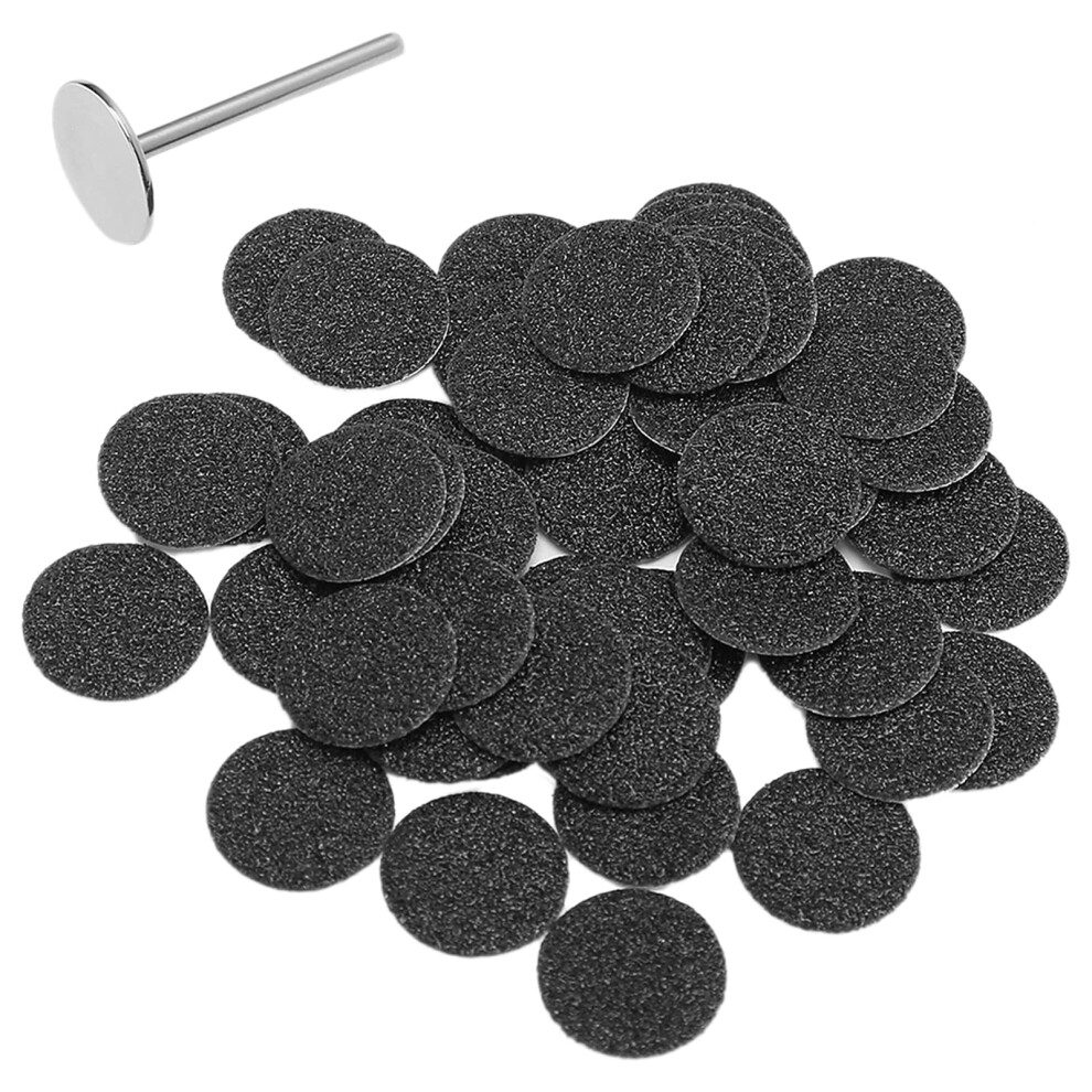 50Pcs Electric Callus Remover Discs with Shaft, Pedicure Sanding Discs for Effective Callus Removal