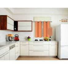 (K54) Orange 2 Panel Silver Grommets Window Curtain 3 Layered Thermal Heavy Thick Insulated Blackout Drape Treatment Size 28" Wide X 54" Length