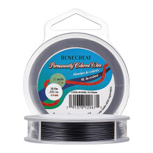 Round Copper Craft Wire Electrophoresis Black 20 Gauge 0.8mm about 10m/roll