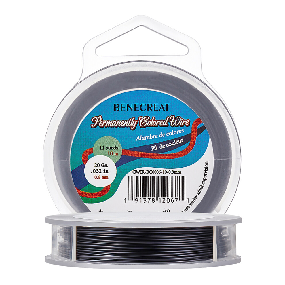 Round Copper Craft Wire Electrophoresis Black 20 Gauge 0.8Mm About 10M/Roll 9058772562609