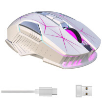 Wireless Gaming Mouse Bluetooth Mouse RGB Rechargeable 2.4G USB Cordless Computer Mice for Laptop, OS, PC,