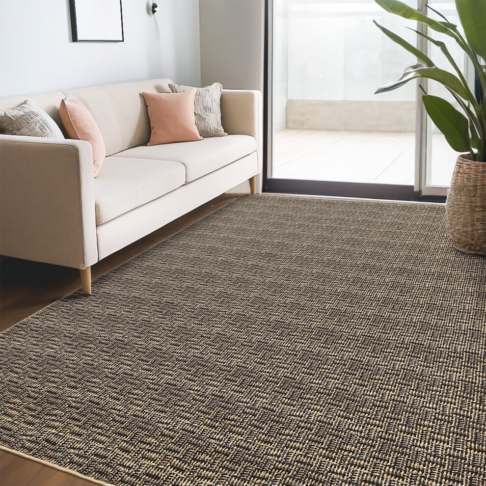 Haperlare Area Rugs for Bathroom Print Woven Rugs for Dining Room Non Shedding Home Office Carpet,5'x7',Brown
