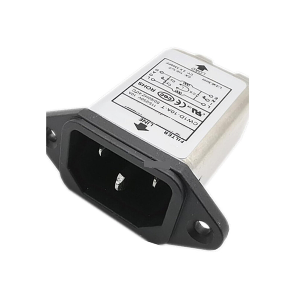 Single Phase 220V Emi Power Filter 10A Socket Mount With Surge Protection And Noise Reduction 9113335445895