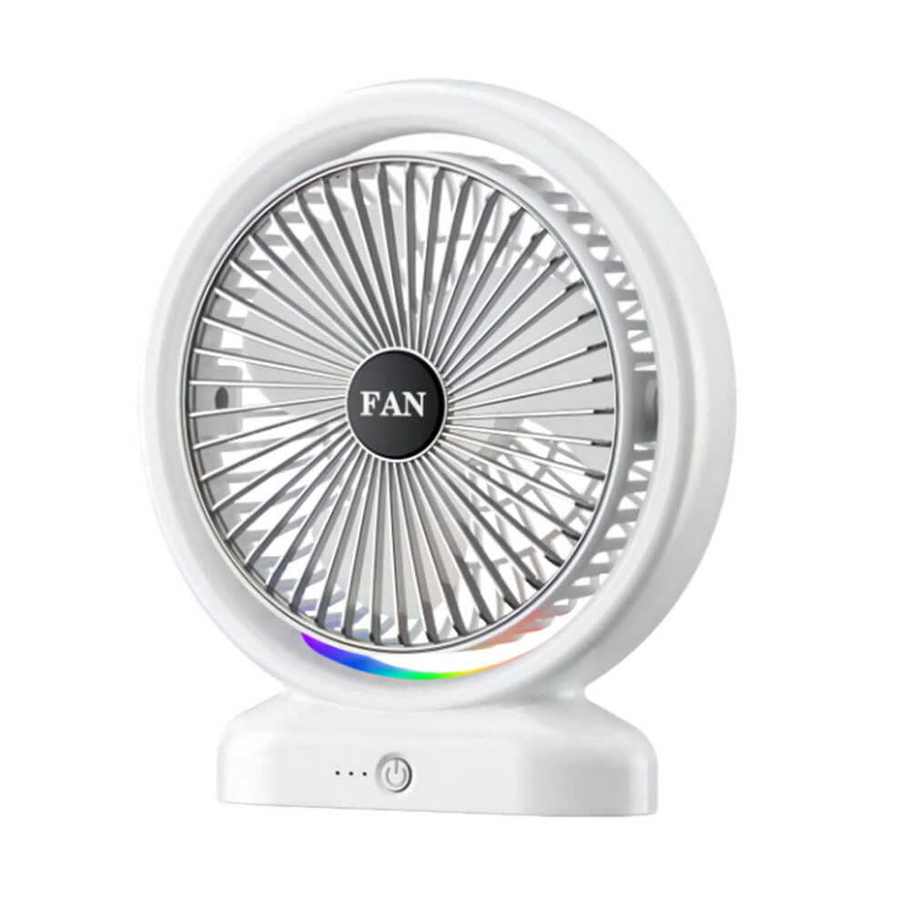 Rechargeable 3-Speed Mini Desktop Fan With Led Lights, Usb Portable Quiet Fan For Home Office Travel Camping, Compatible With Yonrjhukm 9058772059529