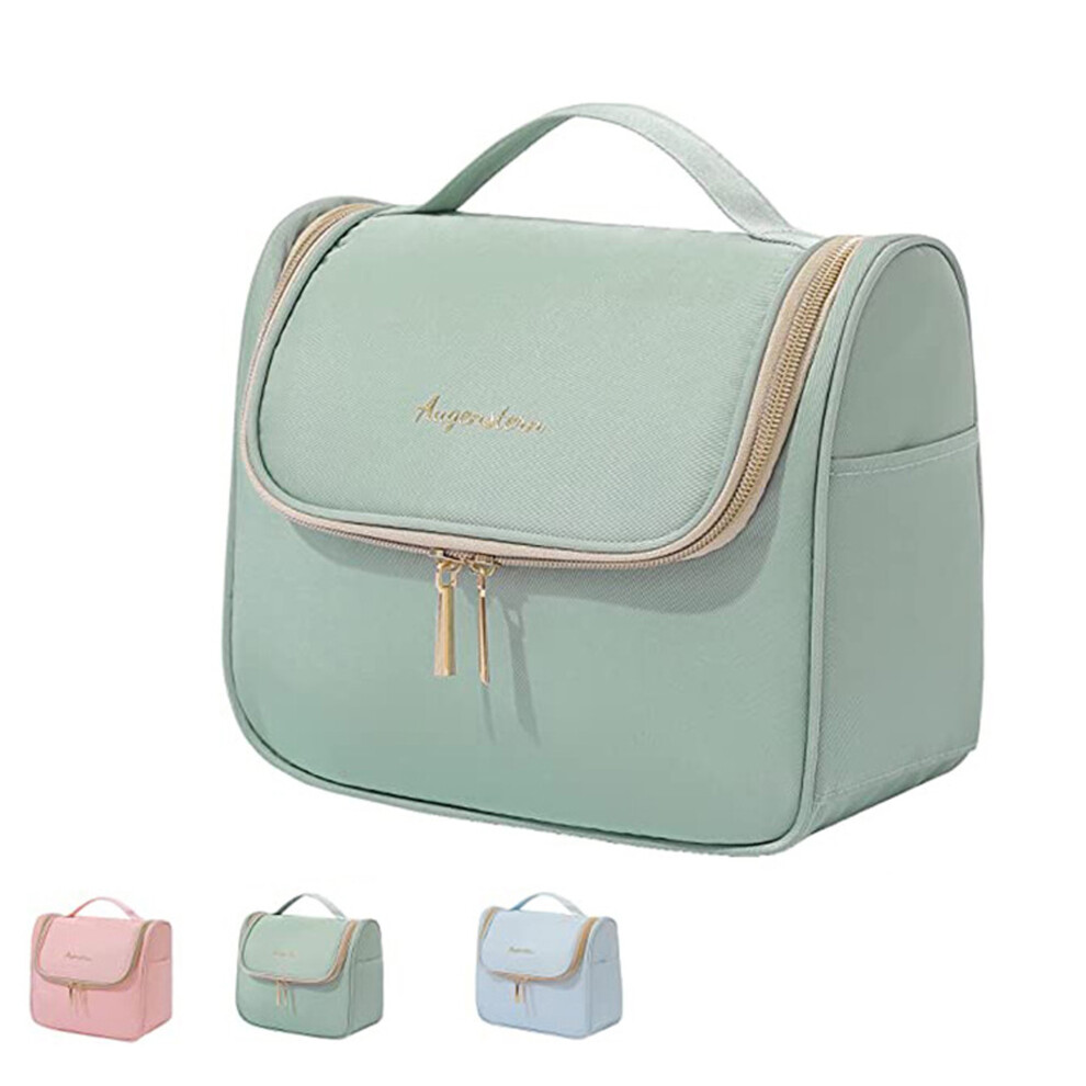 Green Portable Cosmetic Bag Women Large-Capacity Makeup Bags Multifunction Travel Waterproof Storage Bag,