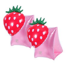 Kids Inflatable Arm Floaties with Strawberry Design for Safer Swimming Training and Comfort