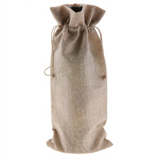 Starbun Wine Bag - 12pcs Simple Linen Fabric Wine Bag with Drawstring Champagne Decorative Cover(??)
