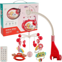 Ikoopy Musical Crib Mobile with Projector and Night Light, Rotating Animal Rattles