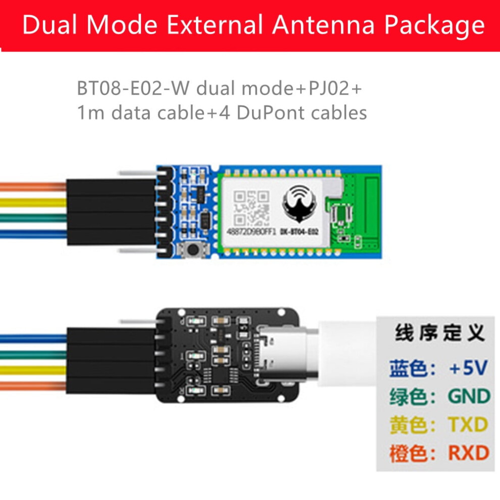 Bt04-E02 Bluetooth Module Serial Port Wireless Transparent Communication 51 Single-Chip Microcomputer Dual Protocol Spp+Ble 9048212949909