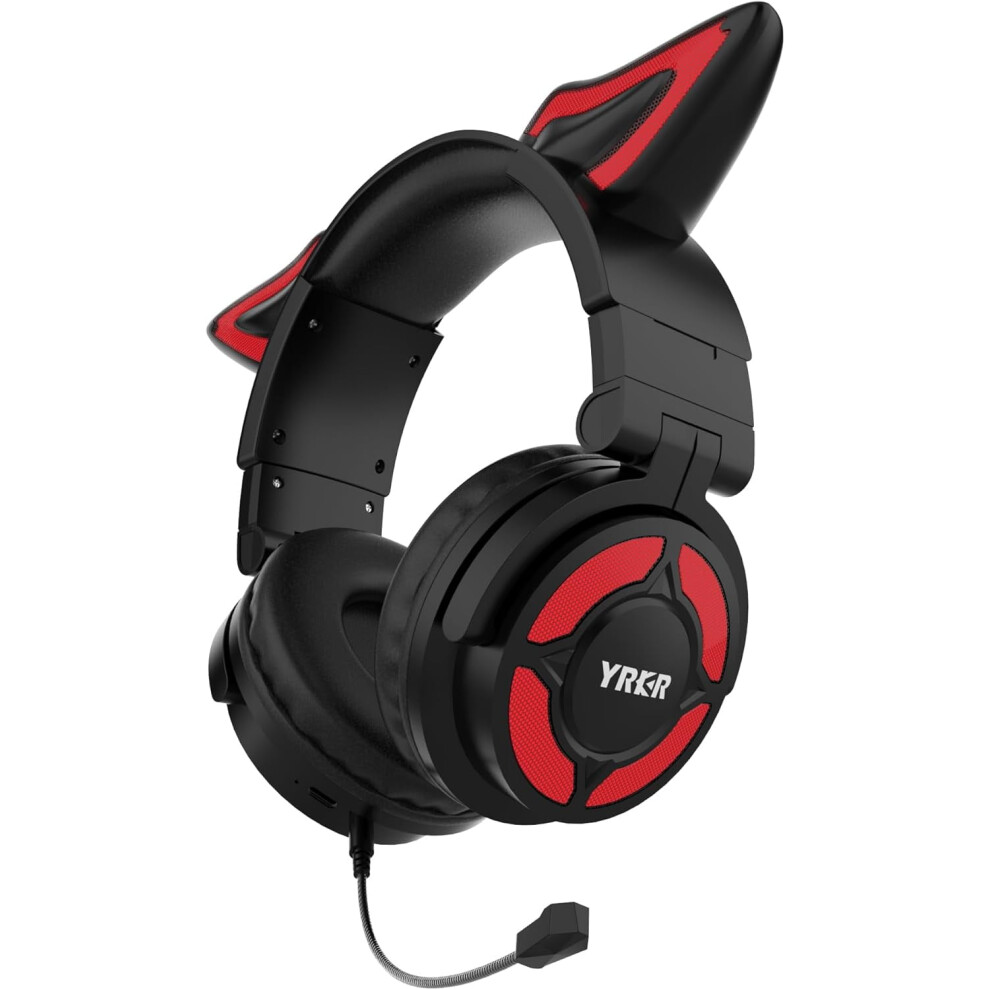 Bluetooth Headphones,Headphones Wireless Bluetooth V5.3,Over Ear Headphones Hifi Foldable Fox Ear Shell With Led 9048212950264