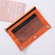 WinysinPencil Case With Transparent Window Stationery Bag Binder Classroom Storage Bag