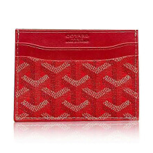 Elegant cowhide card case, small model, fashionable card case red