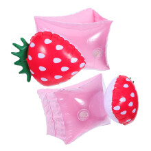 Swimming Arm Bands for Kids Safe PVC Inflatable Swim Floaties with Cute Strawberry Pattern
