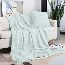 Cool Knitted Blanket for Hot Sleepers, Night Sweats - Lightweight Summer Quilt, All-Season Ice Blanket for Adults & Kids