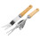 2pcs Stainless Steel Garden Weeding Fork Manual Weed Puller Ergonomic Handle Taproot Removal Tool 1
