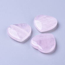 5pc Natural Rose Quartz Heart Love Stone Pocket Palm Stone for Reiki Balancing 40x40x10mm