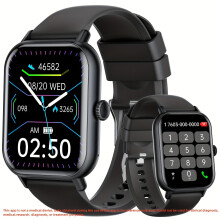 2.01" Smart Watch with Body Temp & Sleep Monitor, 100 Sports Modes, AI Voice, Wireless Call, Fitness Tracker, Compatible with Android & iPhone