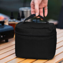 RnemiTe-amo Portable Camping Spice Organizer, Spice Jar Bag With 6 Empty Bottles, Travel Spice Set, Camping Spice Container With Storage Bag