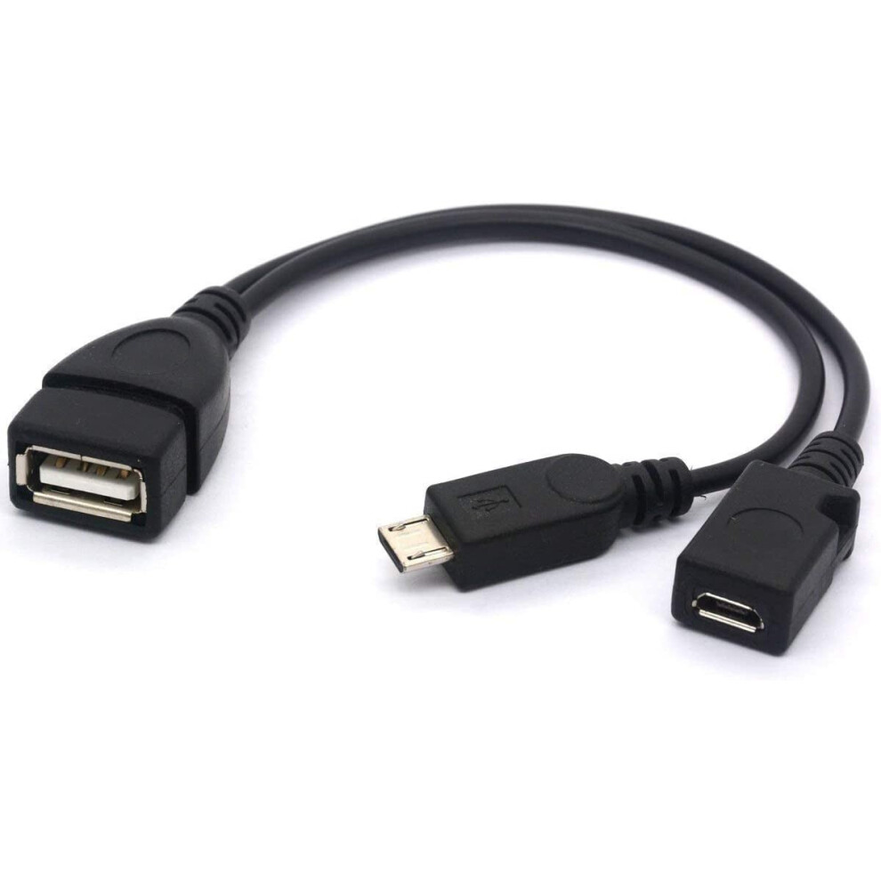 Micro Usb Otg Splitter Cable, Micro Usb Otg Power Enhancer Cord Usb 2.0 A Female To Micro Usb Male And Micro 5 9322103936460