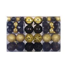 Staron 100Pcs Shatterproof Christmas Ornaments, Black Ornaments, Christmas Tree Balls Xmas Hanging Balls for Xmas Trees Wedding Party Holiday