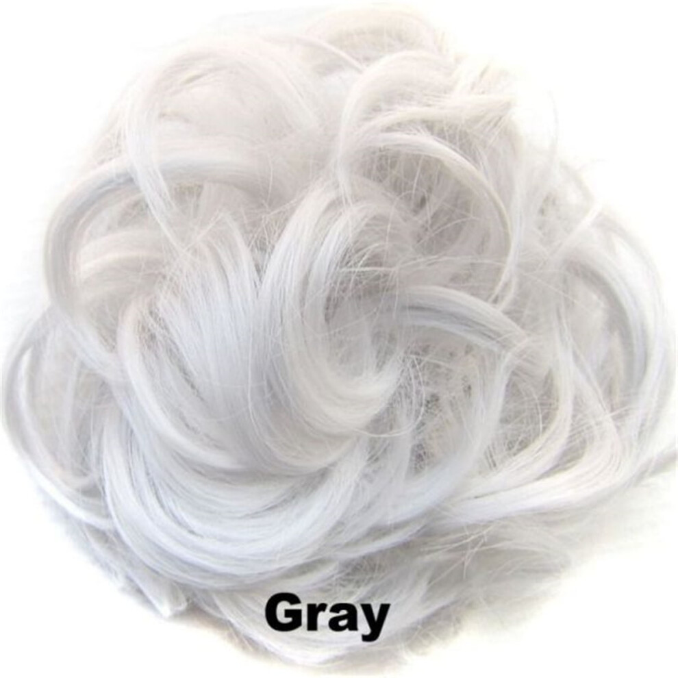 Unisex Synthetic Flexible Hair Buns Curly Scrunchy Chignon Elastic Messy Wavy Scrunchies Wrap For Ponytail Extensions For Women