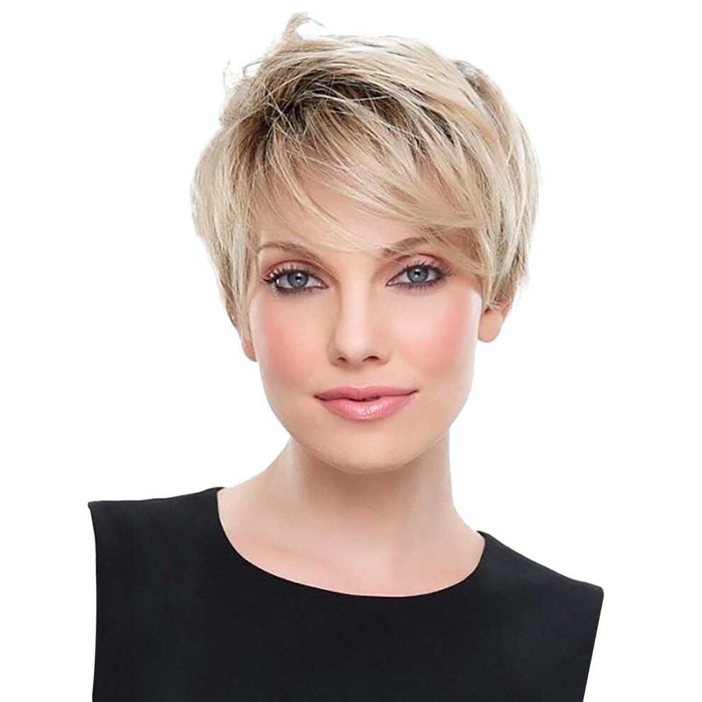 Unisex Yhaiogs Long Curly Wig Short Straight Blonde Bob Wig Heat Synthetic Wigs Natural Look Wigs For Women With Wig Caps