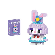 Educational Building Model for Children, Microparticles, Gift Girl Boy Puff Figures Puzzle B4G7 Diaid Rabbit 1set