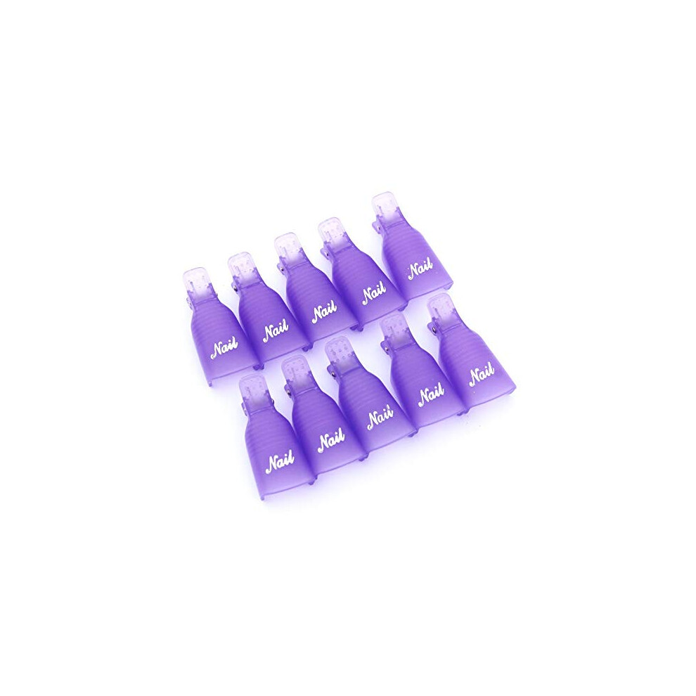 Nail Polish Remover Clips 10PCS Reusable Gel Nail Soak Off Caps for Easy and Mess Removal