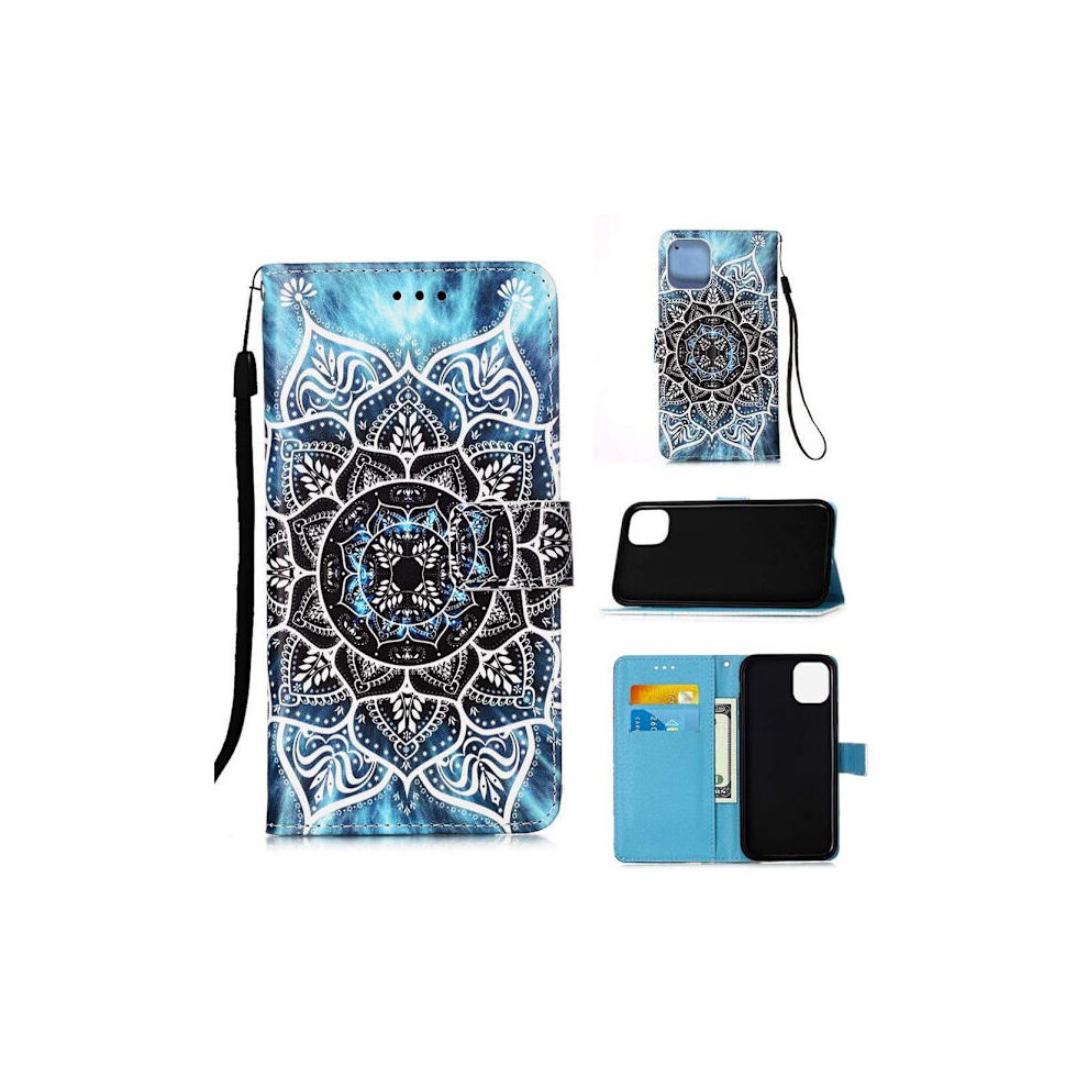 Wallet Case Compatible With Apple Compatible With Iphone 12 Pro Â Mandala Blue 9322103940702