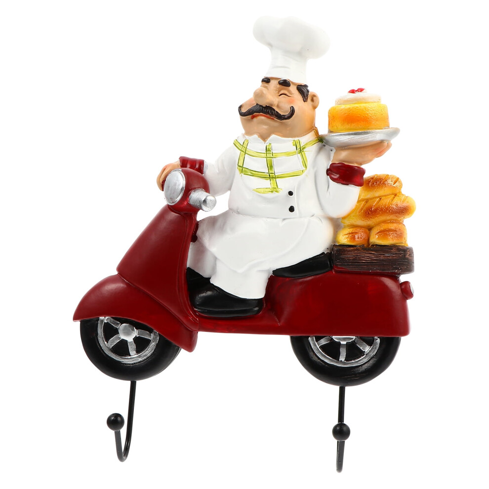 Guangmc Chef Figurine Hooks Kitchen Towel Hanger Hat Holder Wall Decoration 9322103941129