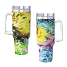 Po-Ke-Mon 40oz H2.0 Stainless Steel Vacuum Insulated Tumbler With Lid And Straw For Water, Iced Tea Or Coffee, Smoothie
