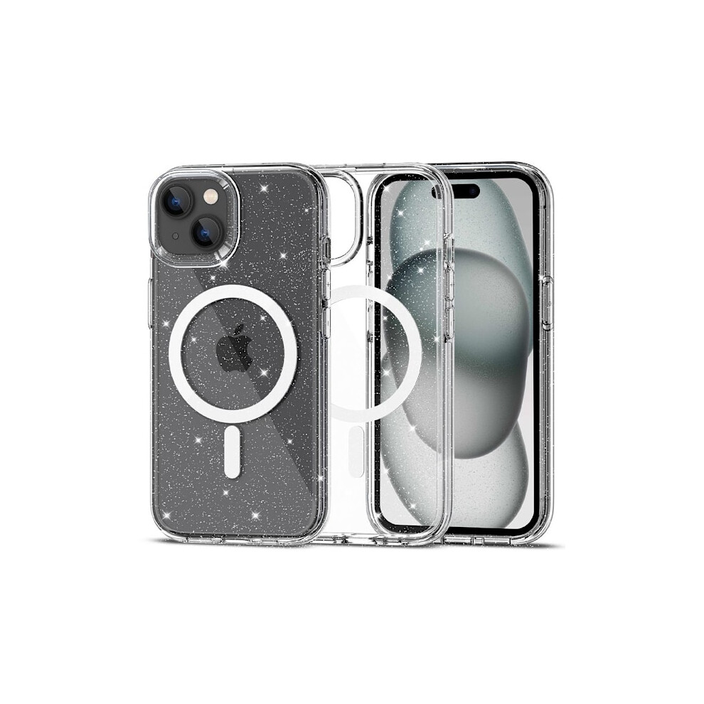 Tech-Protect Compatible With Iphone 15 Case Magsafe Flexair Hybrid Glitter 9322103940726