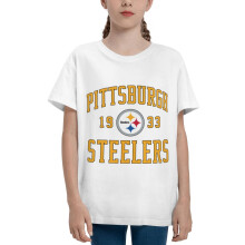Steelers Kids Short Sleeve Shirt Sports Football Team Logo for Baseball Fans Gifts Suitable For Boys And Girls